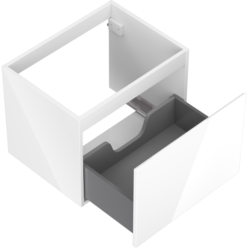 Mexen Orio dulap de baie pentru lavoar 60 cm, 1 sertar, alb lucios - 91A10-06047-1-BF00