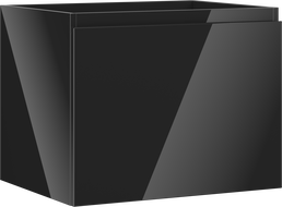 Mexen Orio fürdőszobai szekrény mosdó alá, 60 cm, 1 fiók, fekete fényes - 91A10-06047-1-BF70