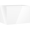 Mexen Orio fürdőszobai szekrény mosdóhoz, 70 cm, 1 fiók, fényes fehér - 91A10-07047-1-BF00
