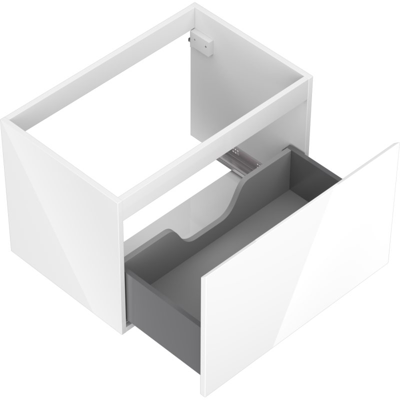 Mexen Orio alatti fürdőszobai szekrény 70 cm, 1 fiók, fényes fehér - 91A10-07047-1-BF00