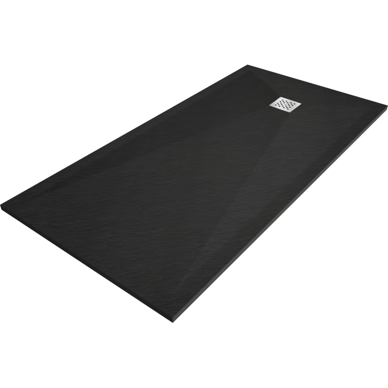 Mexen Stone+ cabină de duș compozit dreptunghiulară 200 x 90 cm, neagră - 44709020