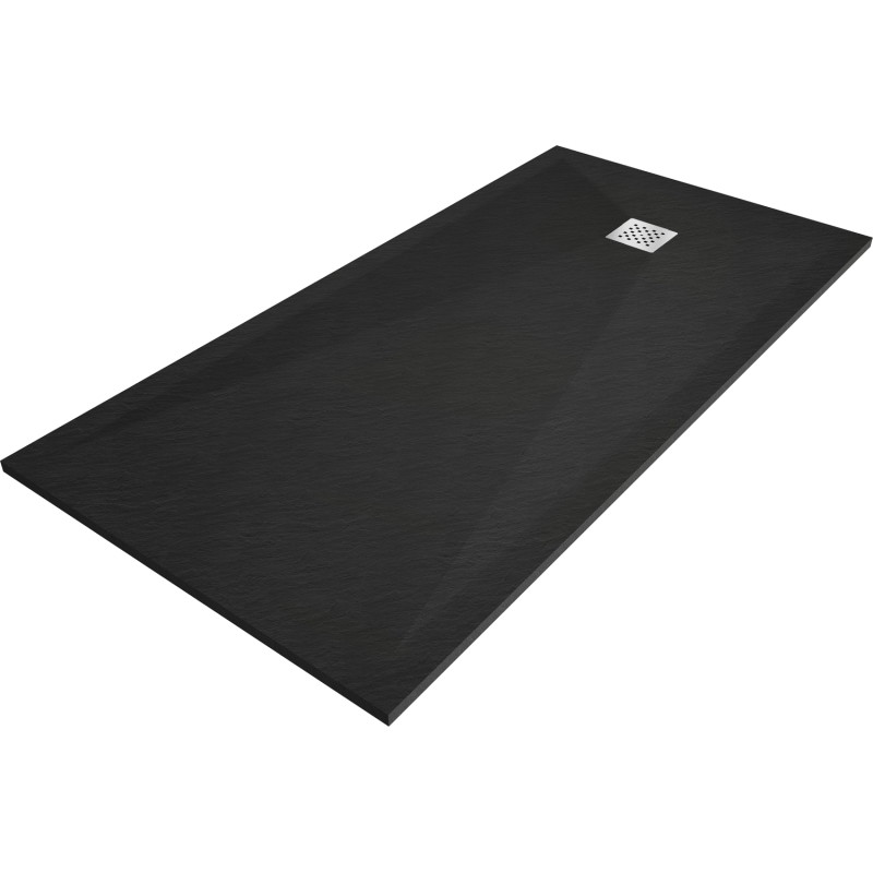 Mexen Stone+ kompozit téglalap alakú zuhanytálca 200 x 90 cm, fekete - 44709020