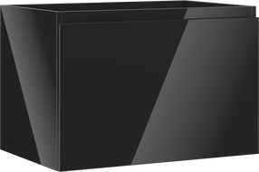 Mexen Orio mosdószekrény 70 cm, 1 fiók, fekete fényes - 91A10-07047-1-BF70