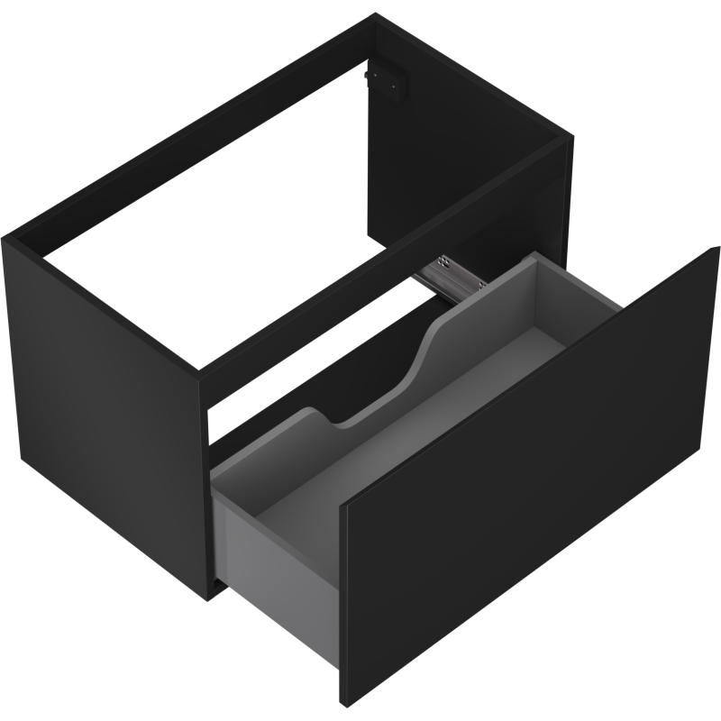 Mexen Orio dulap baie sub chiuvetă 80 cm, 1 sertar, negru mat - 91A10-08047-1-BF71