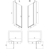 Mexen Mist ușă de duș batantă dreaptă 105 cm, grilaj negru, negru - 8A4-105-000-70-77-P