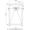 Mexen Stone+ cadă de duș compozit dreptunghiulară 140 x 100 cm, negru - 44701014