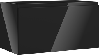 Mexen Orio fürdőszobai mosdó alatti szekrény 90 cm, 1 fiók, fekete fényes - 91A10-09047-1-BF70