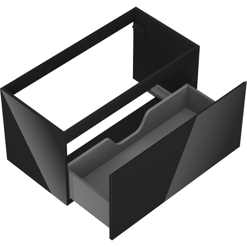 Mexen Orio dulap baie sub chiuvetă 90 cm, 1 sertar, negru lucios - 91A10-09047-1-BF70