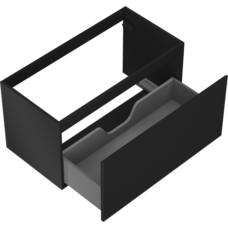 Mexen Orio fürdőszobai szekrény mosdó alá, 90 cm, 1 fiók, fekete matt - 91A10-09047-1-BF71