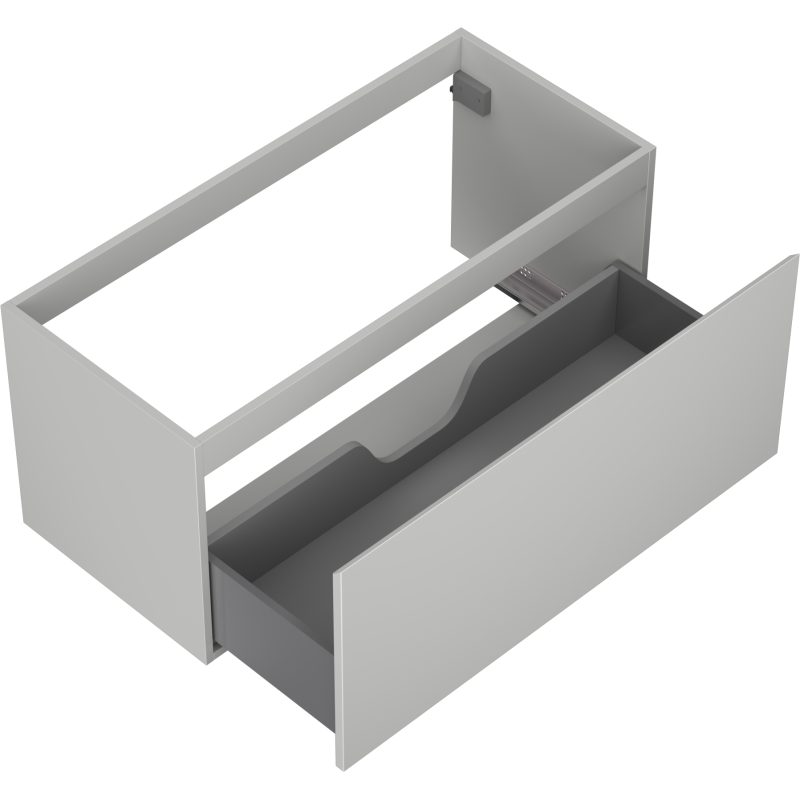 Mexen Orio fürdőszobai mosdószekrény 100 cm, 1 fiók, szürke matt - 91A10-10047-1-BF62