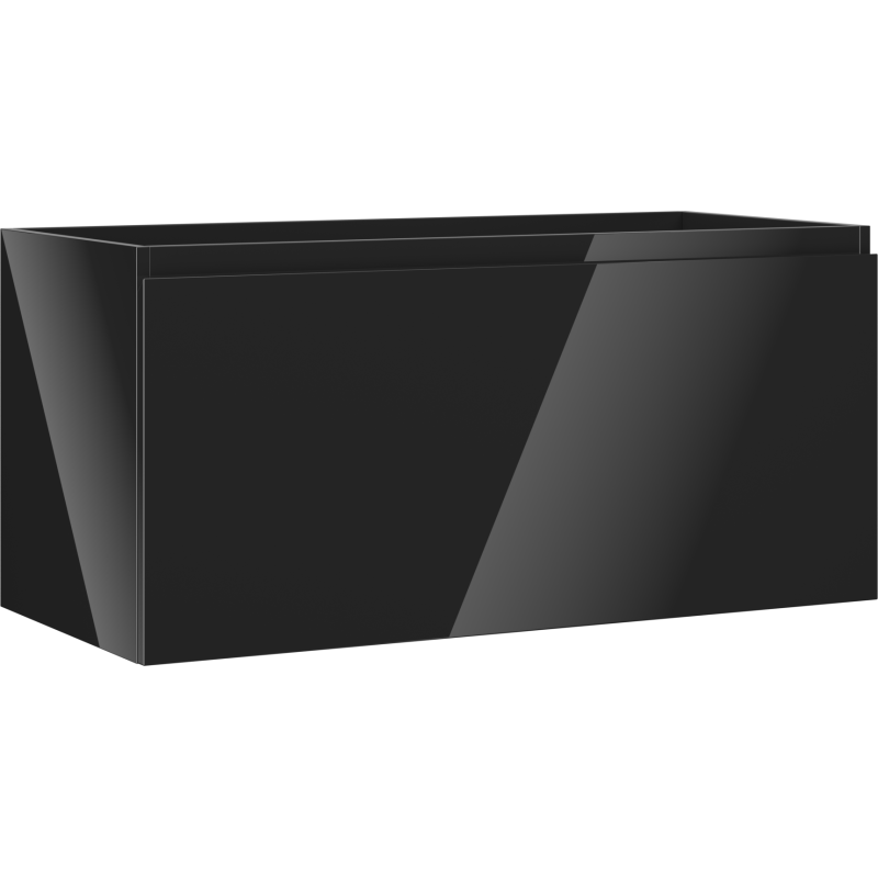 Dulap Mexen Orio pentru baie sub lavoar 100 cm, 1 sertar, negru lucios - 91A10-10047-1-BF70