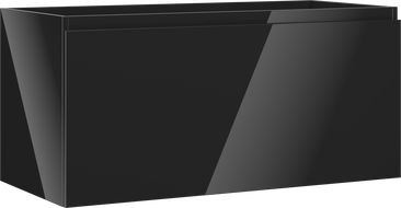 Mexen Orio dulap baie sub lavoar 100 cm, 1 sertar, negru lucios - 91A10-10047-1-BF70