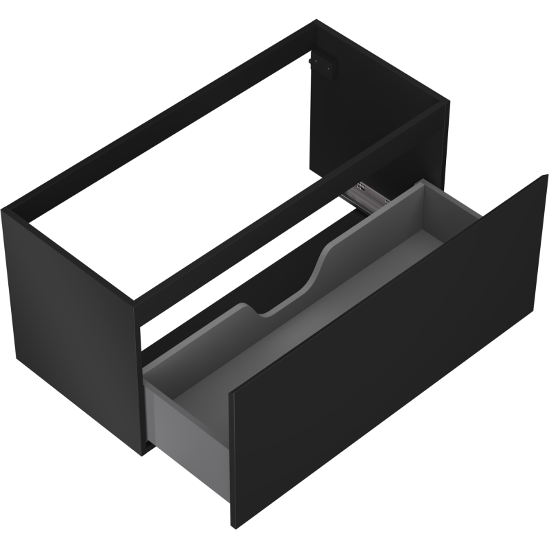 Mexen Orio fürdőszobai mosdó alatti szekrény 100 cm, 1 fiók, fekete matt - 91A10-10047-1-BF71