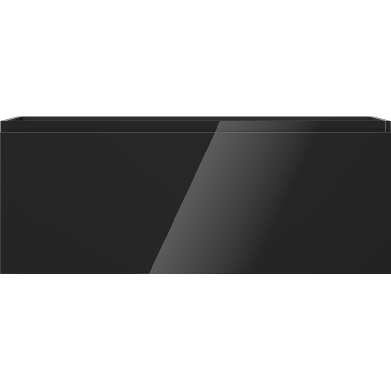 Mexen Orio fürdőszobai szekrény mosdó alá 120 cm, 1 fiók, fekete fényes - 91A10-12047-1-BF70