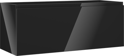 Mexen Orio fürdőszobai mosdószekrény 120 cm, 1 fiók, fekete fényes - 91A10-12047-1-BF70