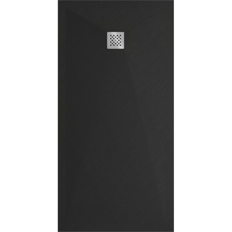 Mexen Stone+ téglalap alakú, kompozit zuhanytálca 180 x 100 cm, fekete - 44701018