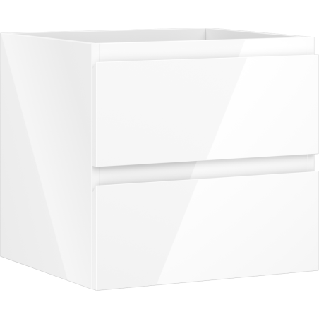 Mexen Orio fürdőszobai szekrény mosdó alá 50 cm, 2 fiók, fehér fényes - 91A10-05047-2-BFF00