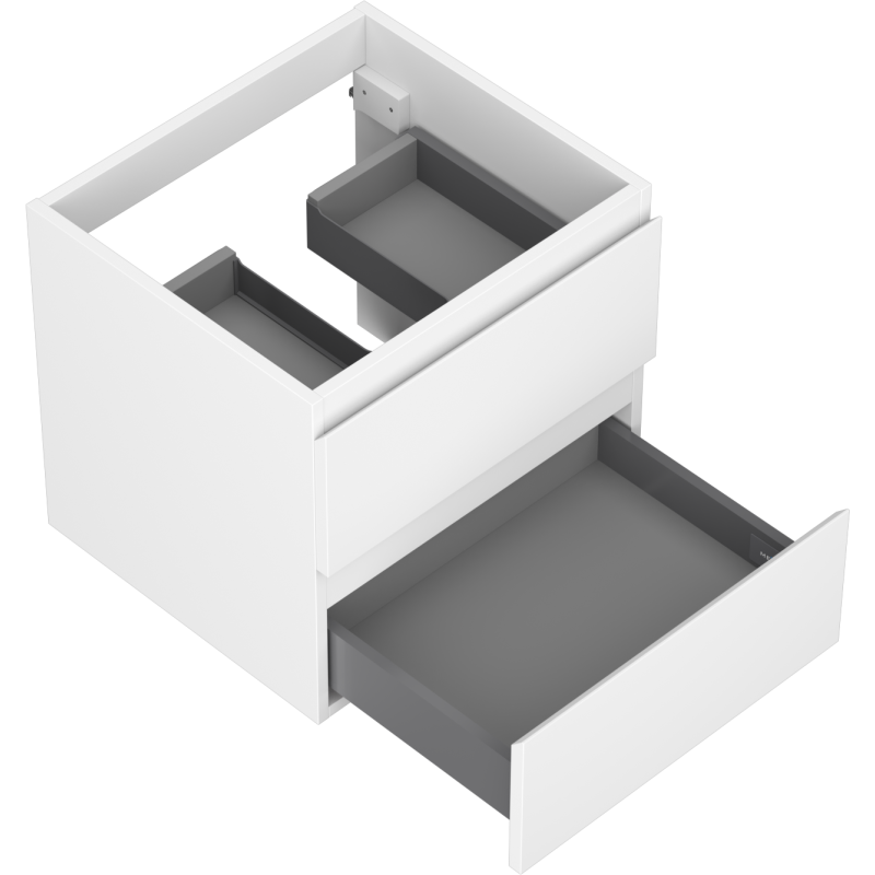 Mexen Orio fürdőszobai alsószekrény 50 cm, 2 fiók, fehér matt - 91A10-05047-2-BFF01