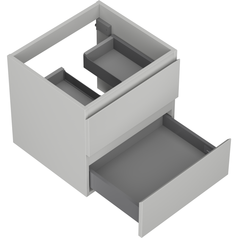Mexen Orio fürdőszobai szekrény mosdóhoz 50 cm, 2 fiók, szürke matt - 91A10-05047-2-BFF62