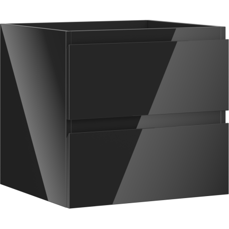 Mexen Orio dulap baie sub lavoar 50 cm, 2 sertare, negru lucios - 91A10-05047-2-BFF70