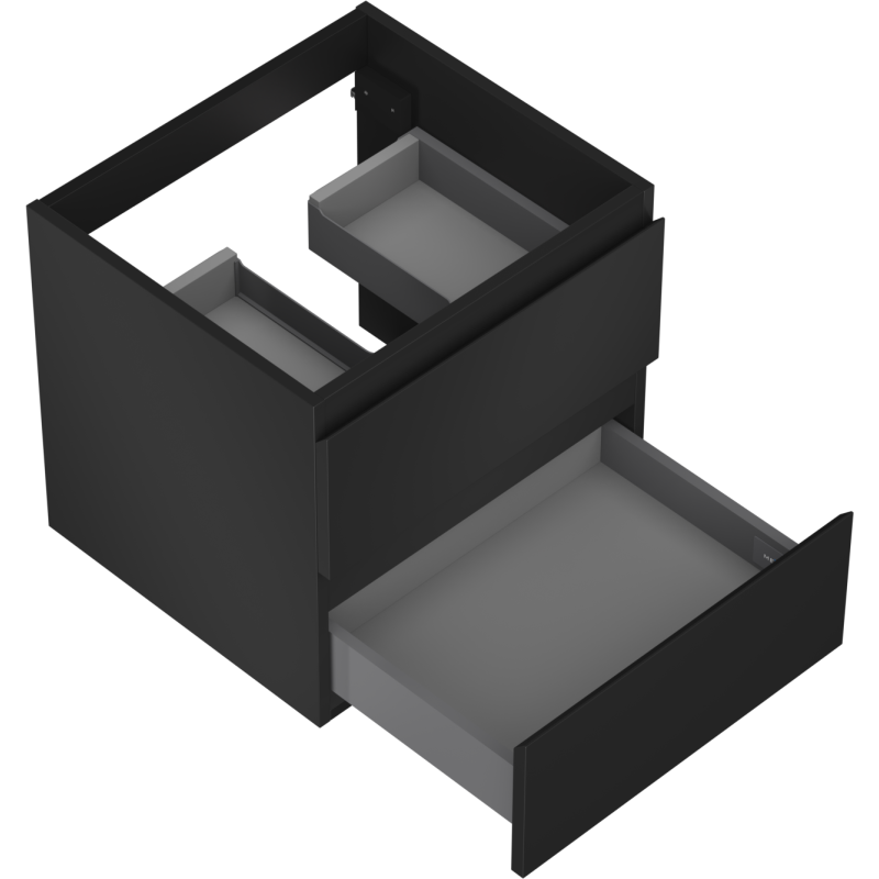 Mexen Orio dulap de baie sub lavoar 50 cm, 2 sertare, negru mat - 91A10-05047-2-BFF71