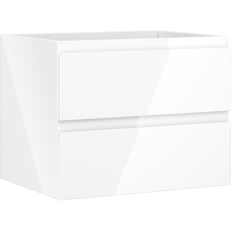 Mexen Orio fürdőszobai szekrény mosdó alá, 60 cm, 2 fiókos, fényes fehér - 91A10-06047-2-BFF00