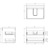 Dulap baie Mexen Orio sub lavoar 60 cm, 2 sertare, alb lucios - 91A10-06047-2-BFF00