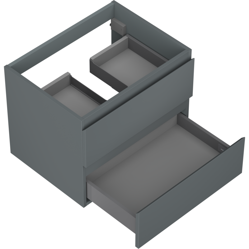 Mexen Orio dulap baie sub chiuvetă 60 cm, 2 sertare, grafit mat - 91A10-06047-2-BFF66