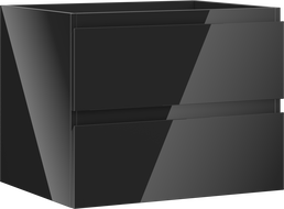 Mexen Orio dulap baie pentru lavoar 60 cm, 2 sertare, negru lucios - 91A10-06047-2-BFF70