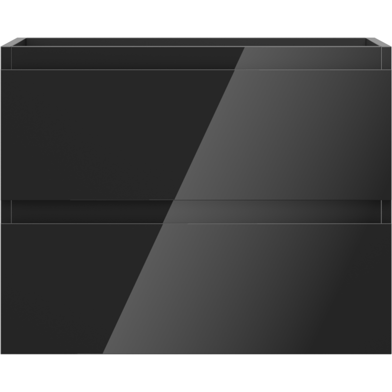Mexen Orio dulap baie pentru lavoar 60 cm, 2 sertare, negru lucios - 91A10-06047-2-BFF70