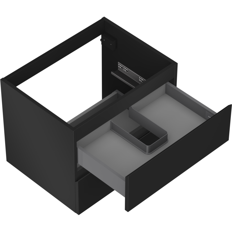 Mexen Orio dulap baie sub chiuvetă 60 cm, 2 sertare, negru mat - 91A10-06047-2-BFF71