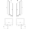 Mexen Mist L ușile de duș rabatabile dreapta 115 cm, grilaj negru, negru - 8A4L-115-000-70-77-P