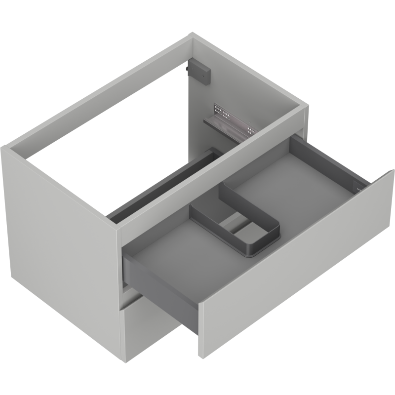 Mexen Orio fürdőszobai alsószekrény 70 cm, 2 fiók, szürke matt - 91A10-07047-2-BFF62