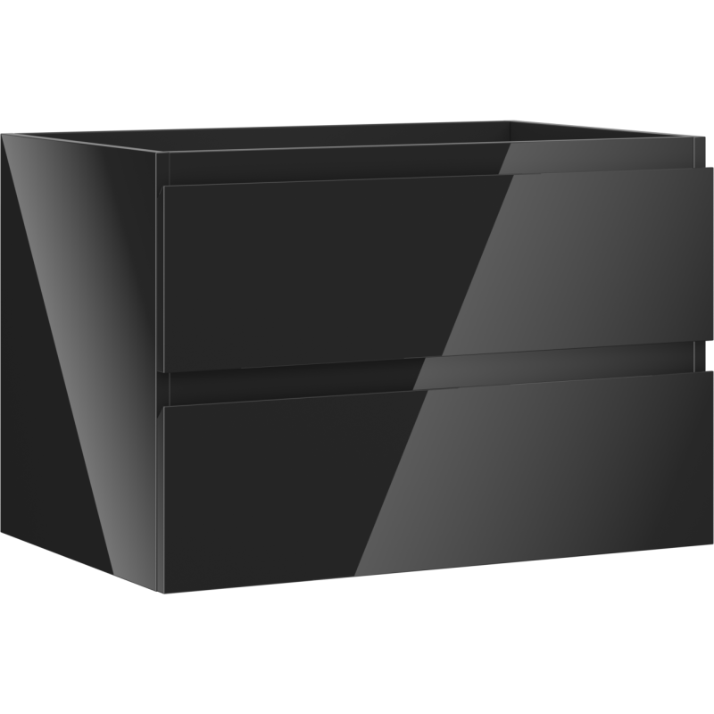 Mexen Orio dulap baie sub lavoar 70 cm, 2 sertare, negru lucios - 91A10-07047-2-BFF70