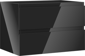 Mexen Orio dulap baie sub lavoar 70 cm, 2 sertare, negru lucios - 91A10-07047-2-BFF70