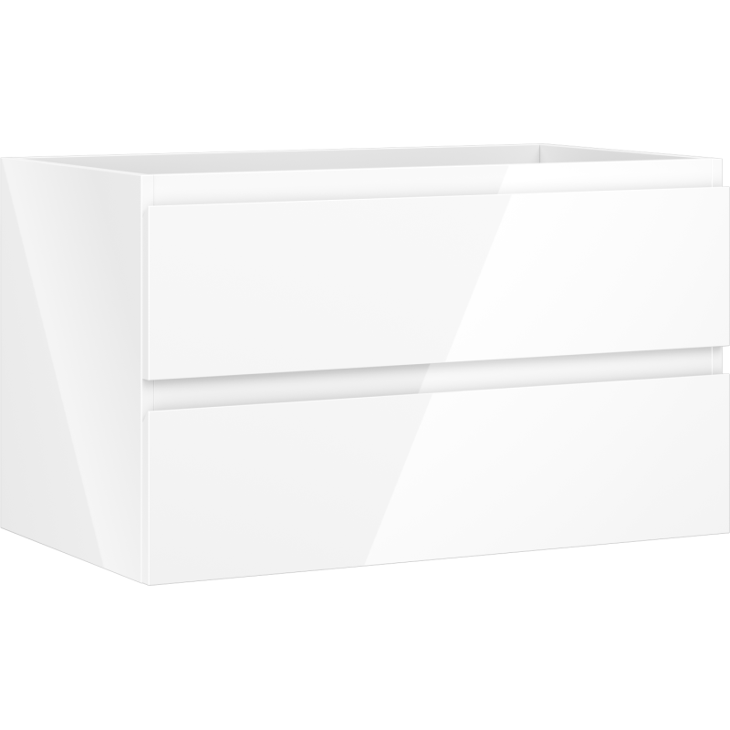 Mexen Orio dulap baie sub chiuvetă 80 cm, 2 sertare, alb lucios - 91A10-08047-2-BFF00