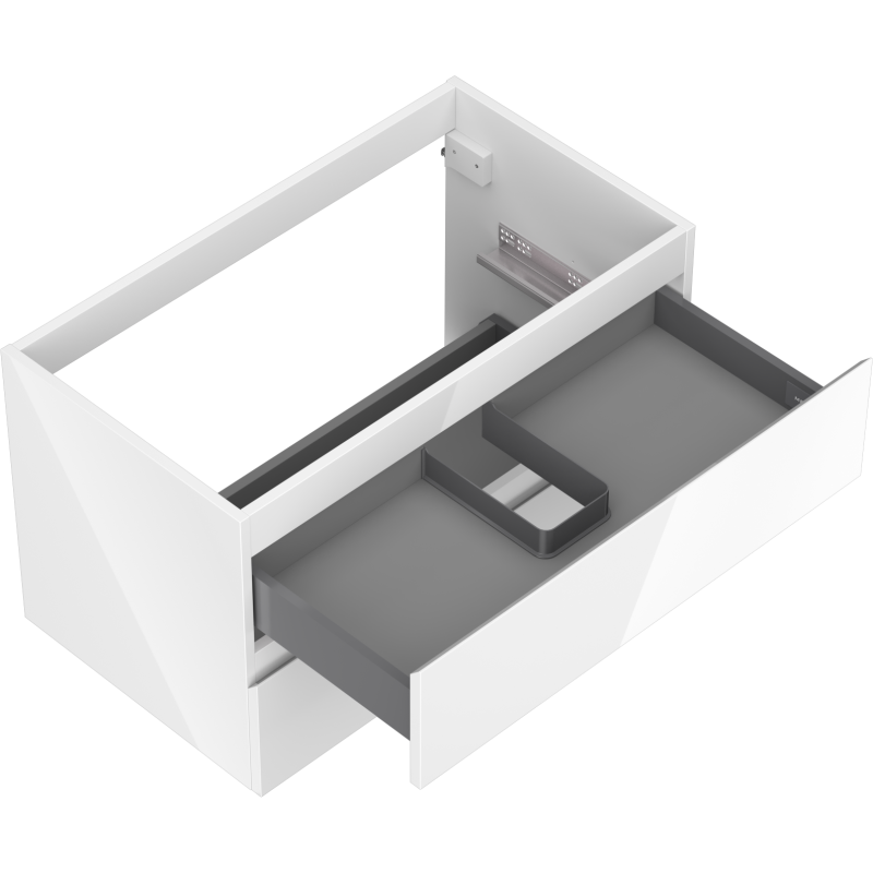 Mexen Orio 80 cm-es fürdőszobaszekrény mosdó alatti, 2 fiókos, fehér fényes - 91A10-08047-2-BFF00