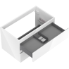Mexen Orio 80 cm-es fürdőszobaszekrény mosdó alatti, 2 fiókos, fehér fényes - 91A10-08047-2-BFF00