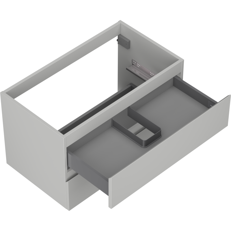 Mexen Orio fürdőszobai mosdószekrény 80 cm, 2 fiókos, szürke matt - 91A10-08047-2-BFF62