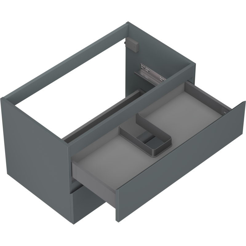Mexen Orio 80 cm-es mosdó alatti fürdőszobai szekrény, 2 fiókos, matt grafit - 91A10-08047-2-BFF66