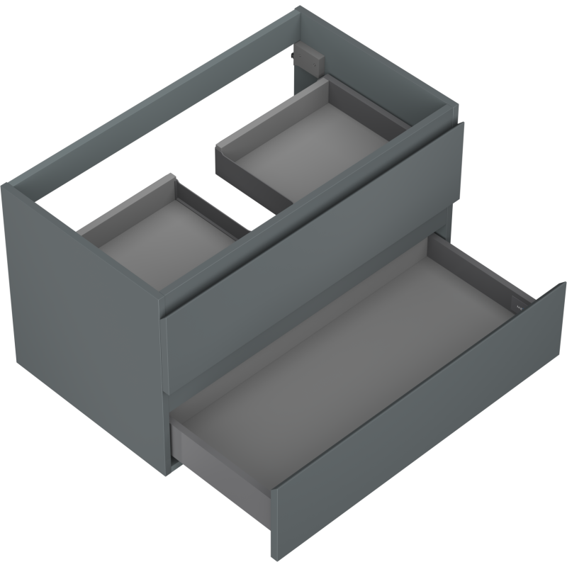 Mexen Orio 80 cm-es mosdó alatti fürdőszobai szekrény, 2 fiókos, matt grafit - 91A10-08047-2-BFF66