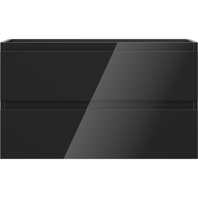 Mexen Orio dulap pentru baie sub lavoar 80 cm, 2 sertare, negru lucios - 91A10-08047-2-BFF70