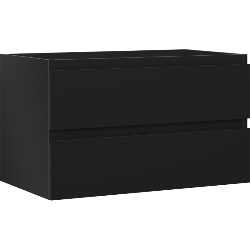 Mexen Orio fürdőszobai mosdószekrény 80 cm, 2 fiók, fekete matt - 91A10-08047-2-BFF71