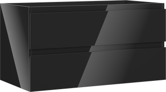 Mexen Orio dulap de baie sub chiuvetă 90 cm, 2 sertare, negru lucios - 91A10-09047-2-BFF70