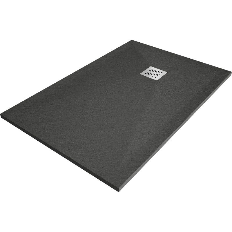 Mexen Stone+ cabină de duș dreptunghiulară din compozit 100 x 70 cm, antracit - 44717010