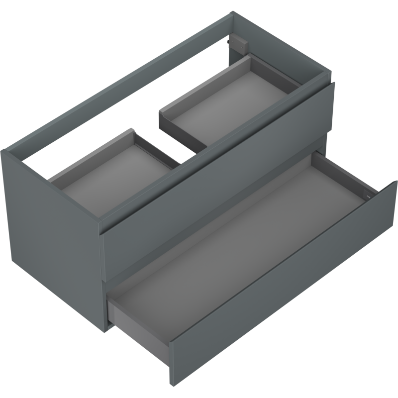 Mexen Orio dulap baie pentru lavoar 100 cm, 2 sertare, grafit mat - 91A10-10047-2-BFF66