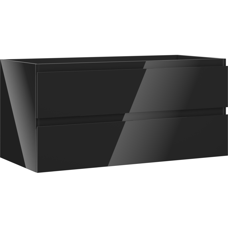 Mexen Orio dulap pentru baie sub lavoar 100 cm, 2 sertare, negru lucios - 91A10-10047-2-BFF70