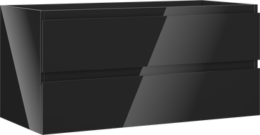 Mexen Orio dulap pentru baie sub lavoar 100 cm, 2 sertare, negru lucios - 91A10-10047-2-BFF70