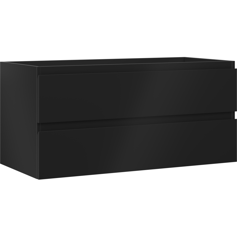Mexen Orio fürdőszobai szekrény mosdó alá, 100 cm, 2 fiók, fekete matt - 91A10-10047-2-BFF71