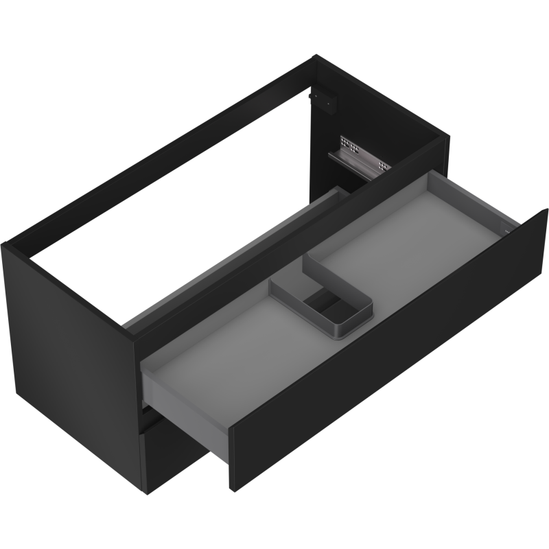 Mexen Orio dulap suspendat pentru baie 100 cm, 2 sertare, negru mat - 91A10-10047-2-BFF71